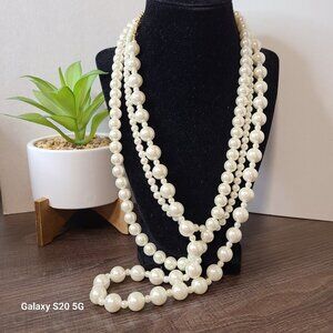 Unbranded 3-Strand White Beaded